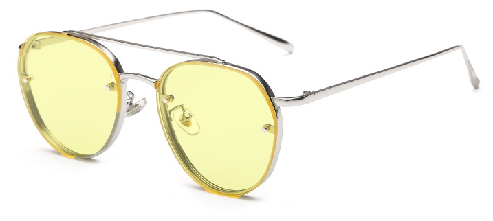 Oversized New Fashion Retro Metal Women Gradient Mirror Ocean Color Driven Sunglasses Male Female