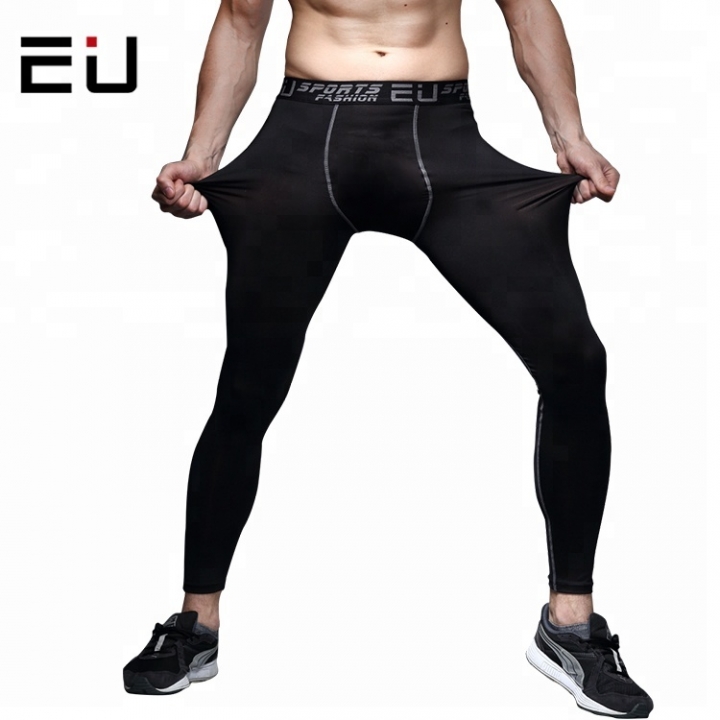 Fitness Black Compression Pants Basketball Running Pants Elastic Compression Tights Men