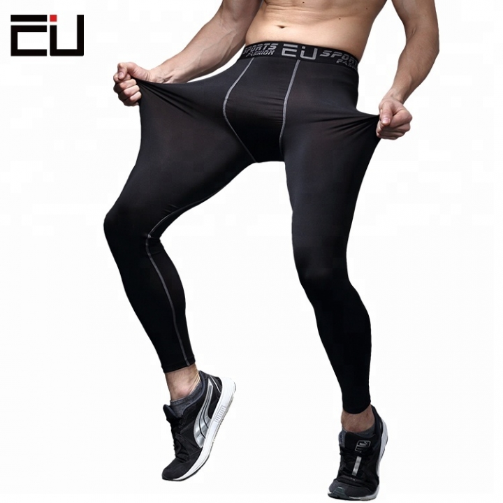 Fitness Black Compression Pants Basketball Running Pants Elastic Compression Tights Men
