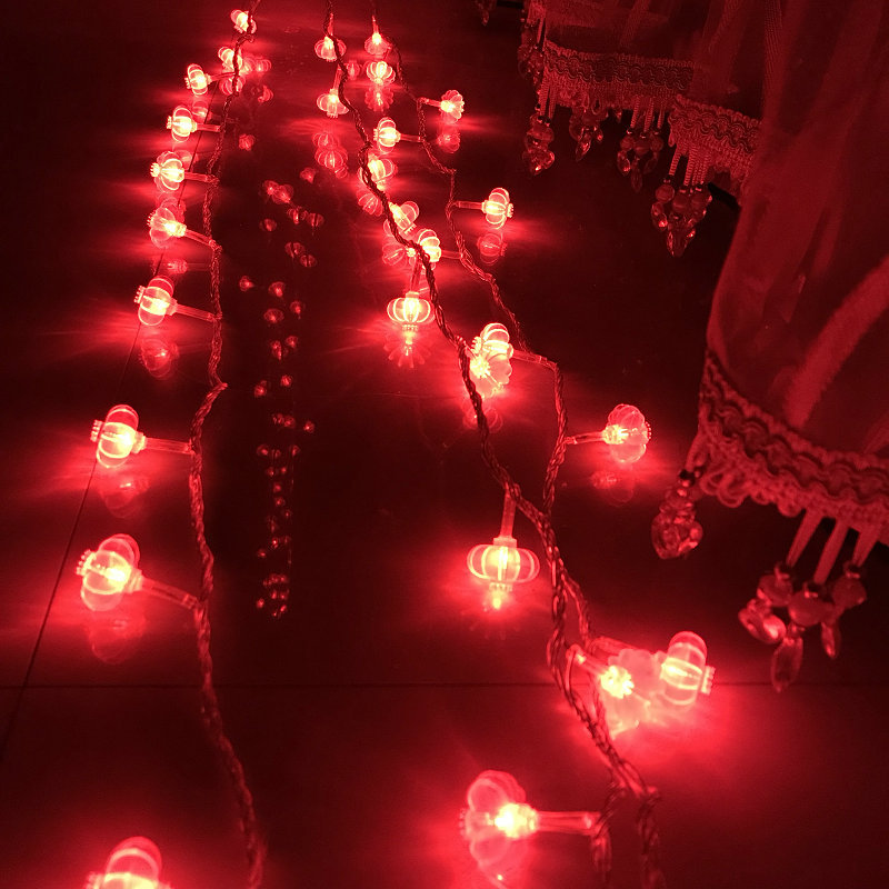 100 LED Chinese Style Red Lantern String Lights for China New Year Spring Festival