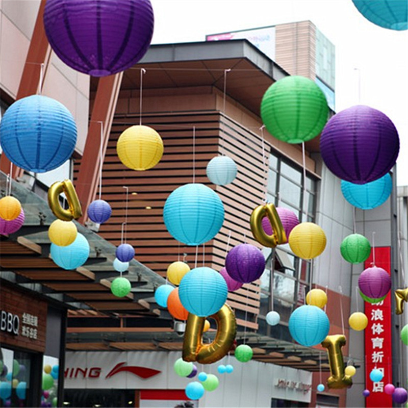 10 PCs Diameter 6" 8" 10" 12" 14" 16" Chinese Lamp Wedding Christmas Holiday Party Decorations Paper lanterns