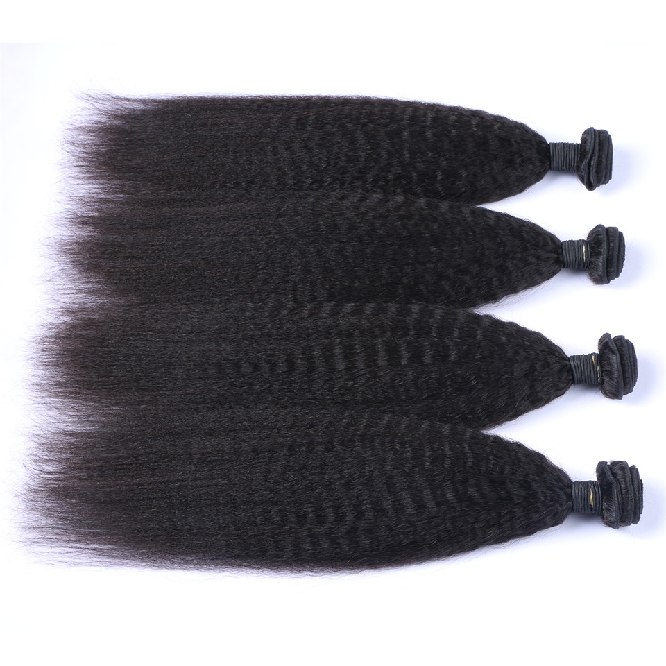 4 Bundles 8a Malaysian Kinky Straight Human Hair Double Wefts 100g