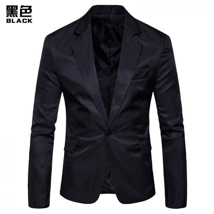 Kilimall Men Pure Color Leisure Suit Tide S Clothes For Men Pure Color Leisure Suit Tide S Clothes For Business Office Groom Groomsman Dress Black Xl