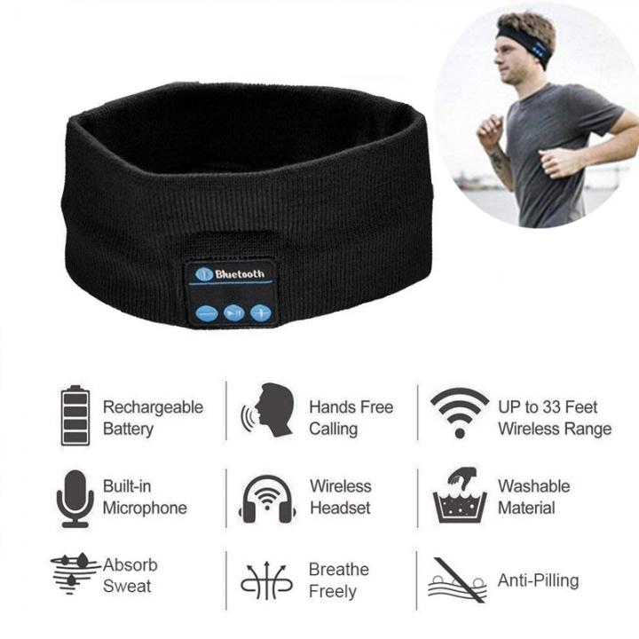 Wireless Bluetooth Music Headband Stereo Headband Headphones fitness Sport Running Yoga Sleeping