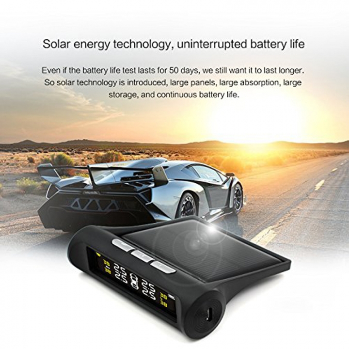 Wireless Tire Pressure Monitoring System With the car starts automatically LCD Display