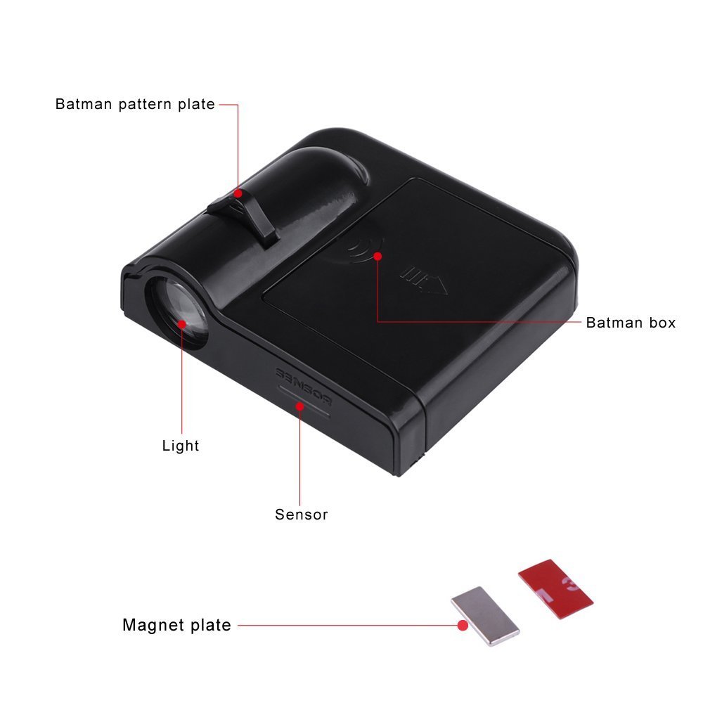 2pcs Wireless Laser Projector Car Door Step Courtesy Welcome Lights car logo and patterns