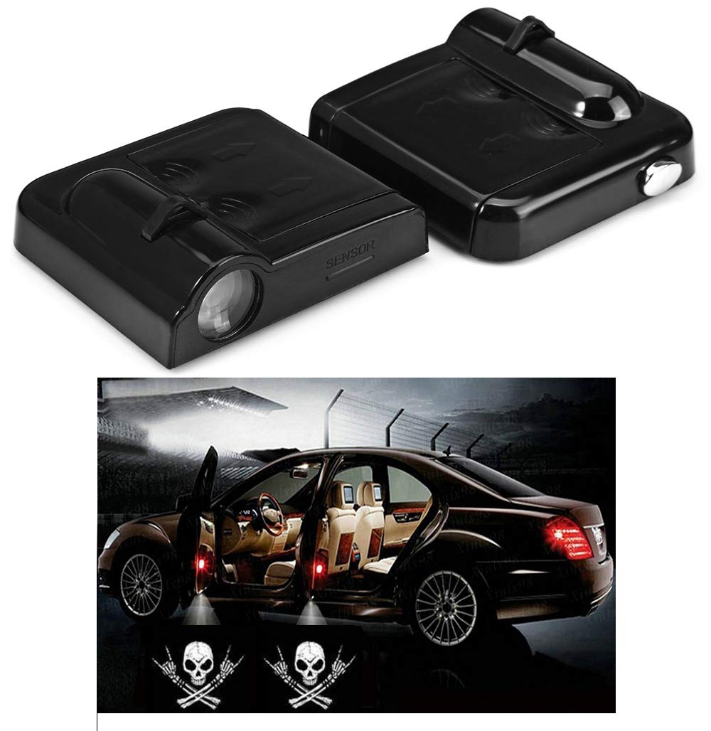 2pcs Wireless Laser Projector Car Door Step Courtesy Welcome Lights car logo and patterns