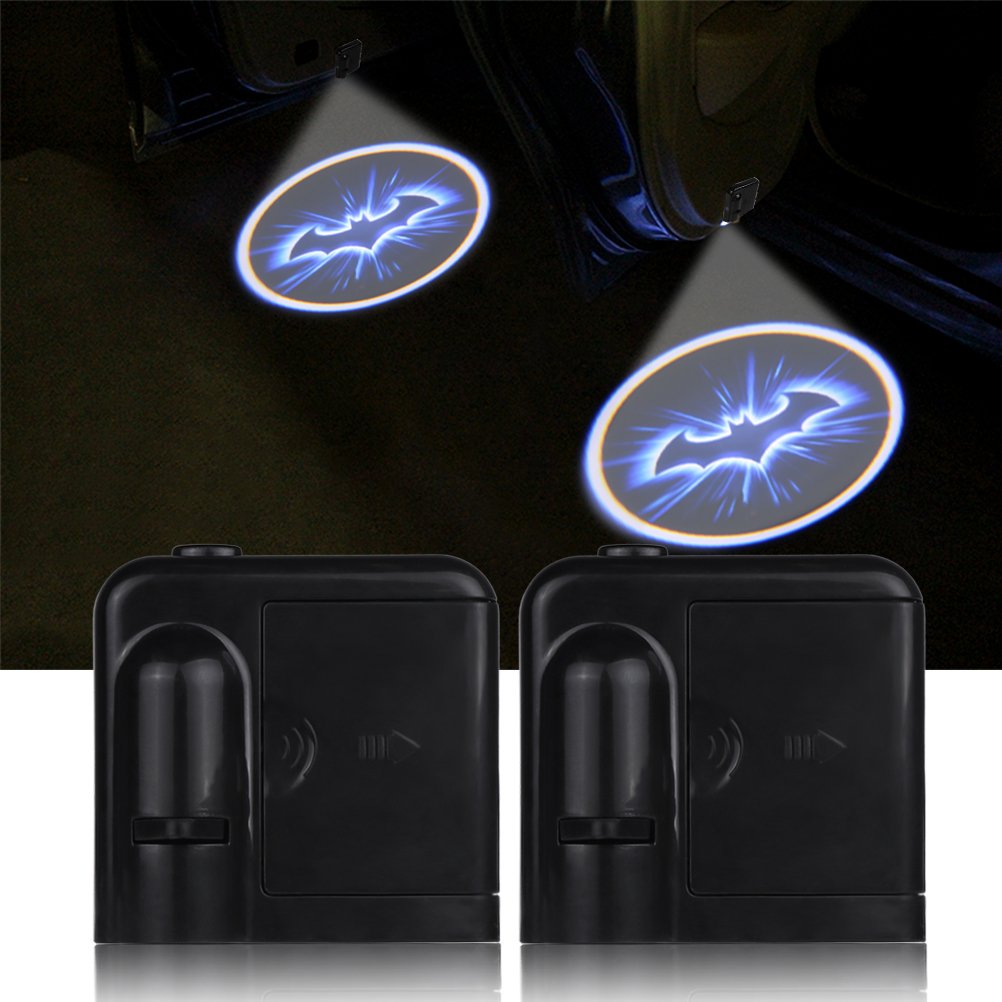 2pcs Wireless Laser Projector Car Door Step Courtesy Welcome Lights car logo and patterns