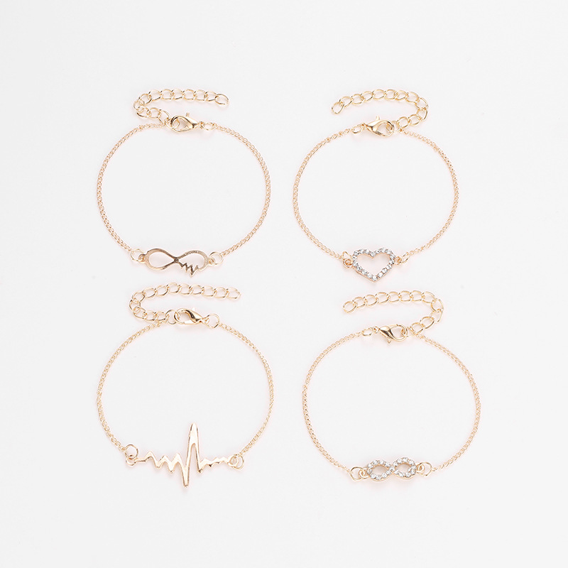 MONDAY 4 Pcs Womens Bracelets Set Adjustable Jewelry Gift Fashion Bangles for Ladies