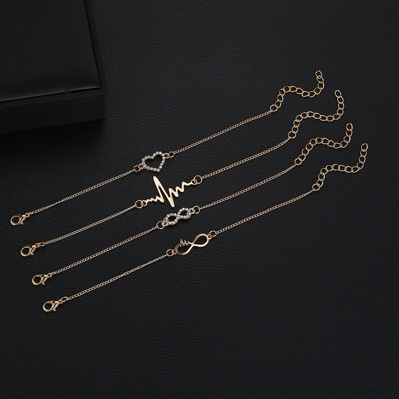 MONDAY 4 Pcs Womens Bracelets Set Adjustable Jewelry Gift Fashion Bangles for Ladies