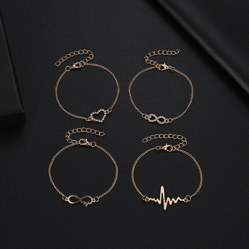 MONDAY 4 Pcs Womens Bracelets Set Adjustable Jewelry Gift Fashion Bangles for Ladies