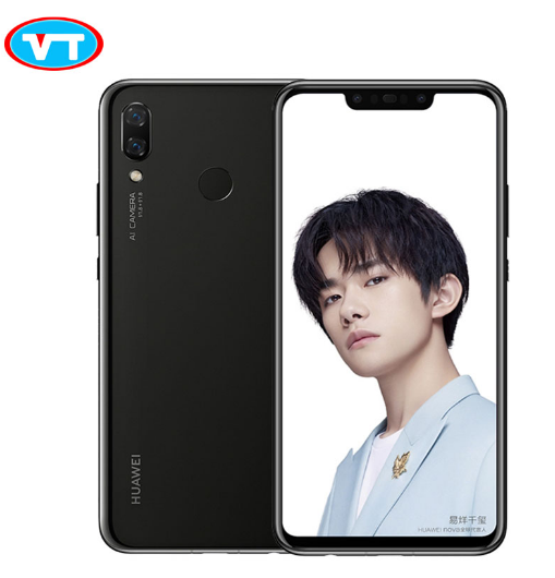 Smartphone Huawei Nova 3 Kirin 970 Qcta-core Face Unlock Android 8.1 24MP 4*Camera 6.3&quot; 3750mAh