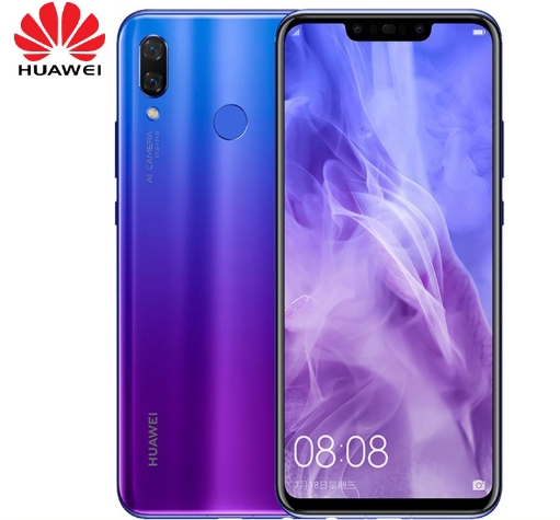 Smartphone Huawei Nova 3 Kirin 970 Qcta-core Face Unlock Android 8.1 24MP 4*Camera 6.3&quot; 3750mAh