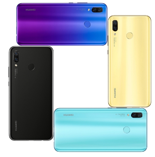 Smartphone Huawei Nova 3 Kirin 970 Qcta-core Face Unlock Android 8.1 24MP 4*Camera 6.3&quot; 3750mAh
