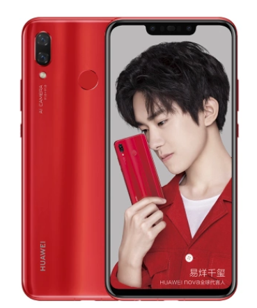 Smartphone Huawei Nova 3 Kirin 970 Qcta-core Face Unlock Android 8.1 24MP 4*Camera 6.3&quot; 3750mAh