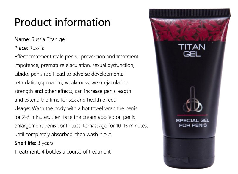 TITAN Penis Enlargement &amp; Delay Gel for Men