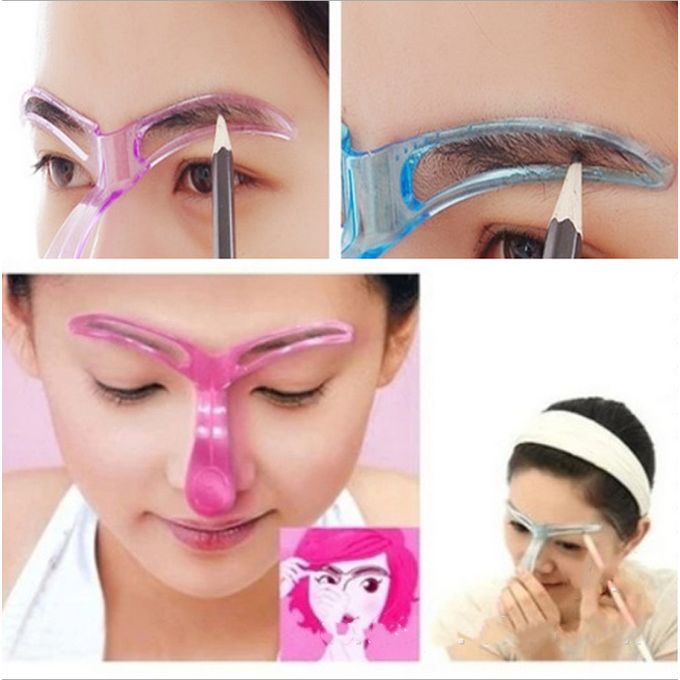 Pro Eyebrow Shaper Template Stencil Shaping Brow Definition Makeup Tool Eyeliner