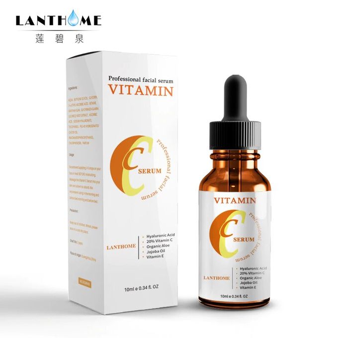 Vitamin C Face Serum Hyaluronic Acid Whitening Anti Aging Wrinkle Fade Spots Firming Facial Skin