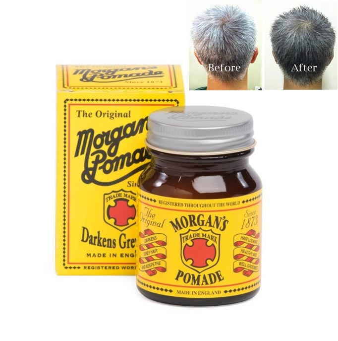 Morgan's Pomade - Permanently Darkens Grey Hair, Made In England.