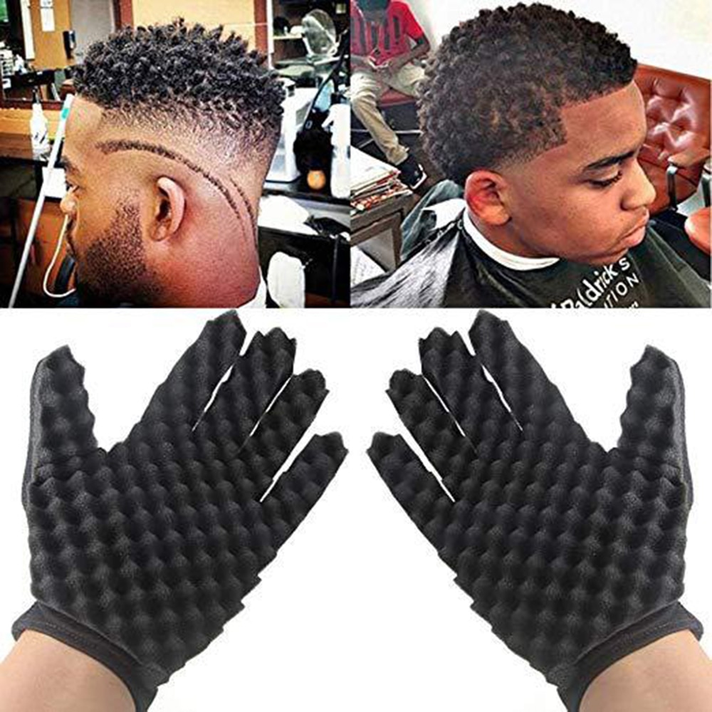 1 Piece Curling Mold Curly Hair Gloves Wave Barber Sponge Twist Styling Hairdressing