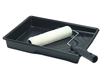 9&quot; Paint Roller Brush And Tray Handle Painting Painter Supplies Metal Tool