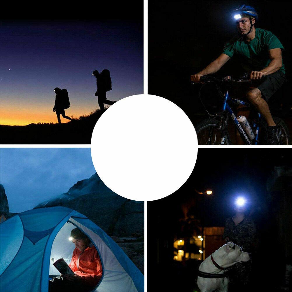 Lightweight LED Headlight Flashlight Head Lamp Torch 180 Degree Swivel for Camping Cycling Running