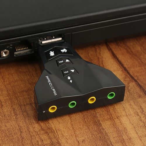 7.1 Channel USB 3D Audio Sound Card Laptop Mic Adapter AR2