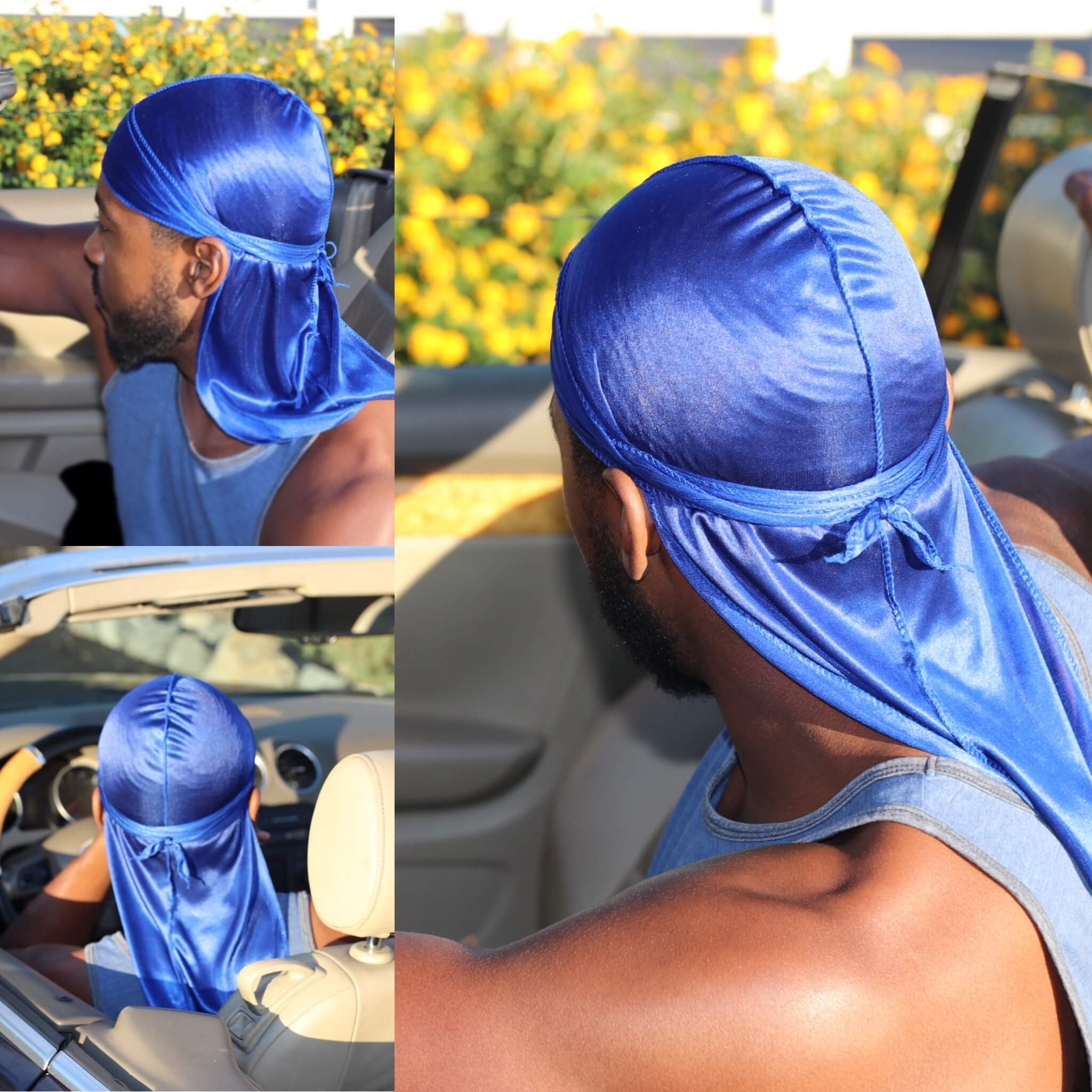 Royal Blue Durag Do Rag Stocking Cap Hair Waves