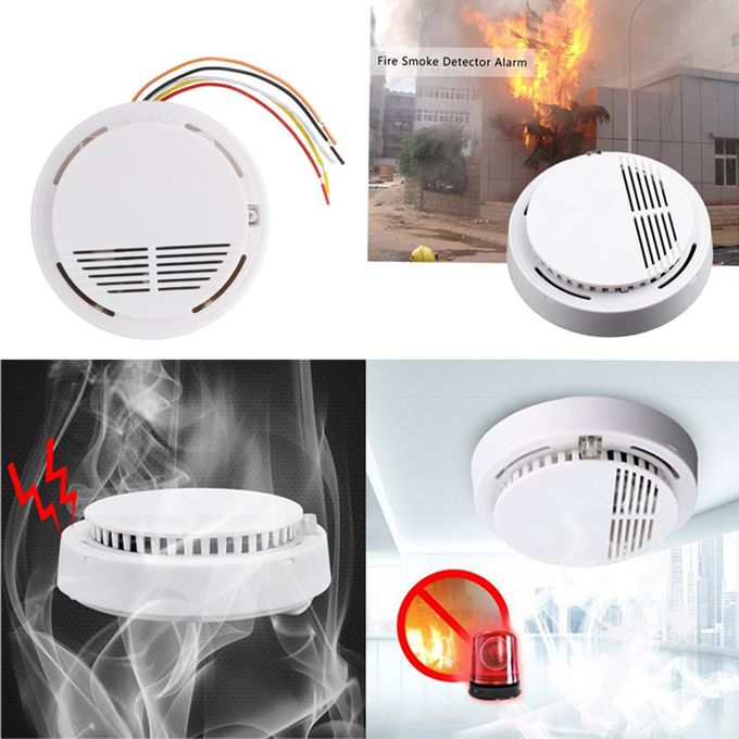 Smoke Detector Home Security System Fire Detector Alarm + 9V Battery Tester CO Carbon Monoxide Gas Sensor