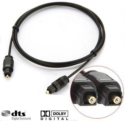 Optical TosLink Cable Digital Fiber Optic Audio SPDIF MD DVD Gold Plated DTS Dolby Digital Sound