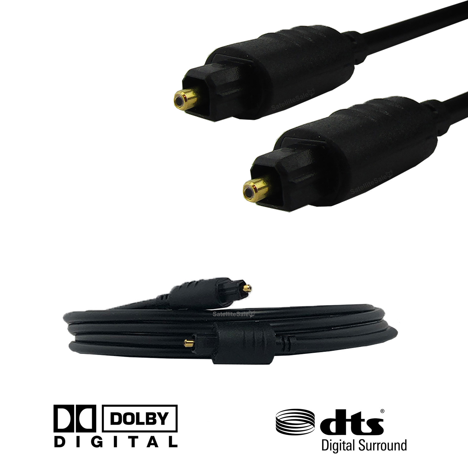 Optical TosLink Cable Digital Fiber Optic Audio SPDIF MD DVD Gold Plated DTS Dolby Digital Sound