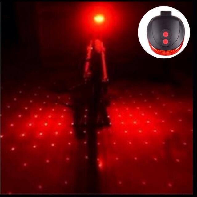 5 LED + 2 Laser Bike Bicycle Safety Light Rear Tail Flashing