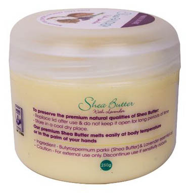 Lip, Skin &amp; Hair Care Pure East African Organic Shea Butter with Lavender - Made in New York, USA