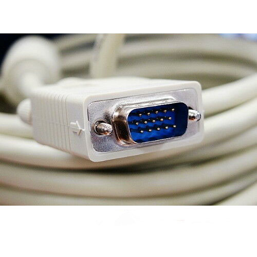 Premium Quality VGA Male To Male Super Thick Cable - Compatible for PC, laptop, projector, LCD TVs