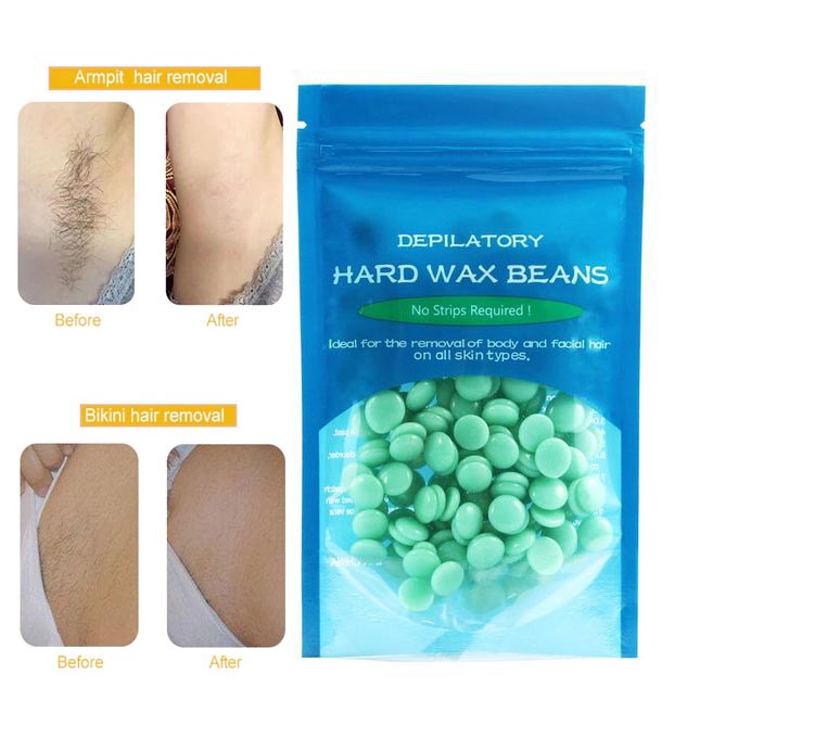 Teabush Private Part Armpit Hair Removal Wax Beans Women Men Depilatory Hot Film Hard Pellet Waxing