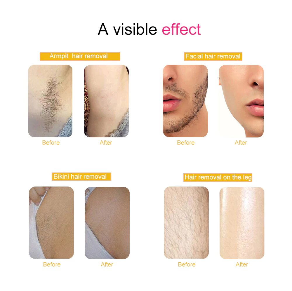Teabush Private Part Armpit Hair Removal Wax Beans Women Men Depilatory Hot Film Hard Pellet Waxing