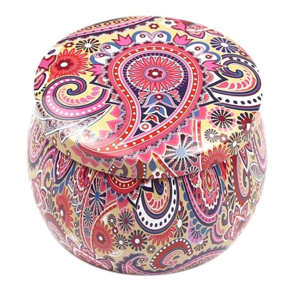 Lovely Mini Tin Candy Box Gift Jewelry Tin Box Cookie Candy Tea Storage Round Drum Tinplate Box