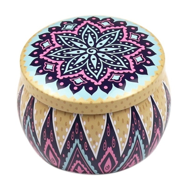 Lovely Mini Tin Candy Box Gift Jewelry Tin Box Cookie Candy Tea Storage Round Drum Tinplate Box