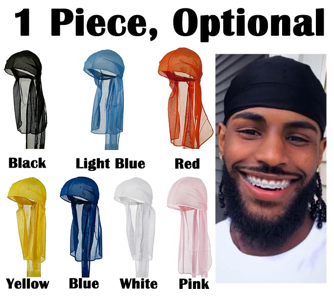 Durag For Men &amp; Women Pirate Sleeve 360 ​​Wave Cap