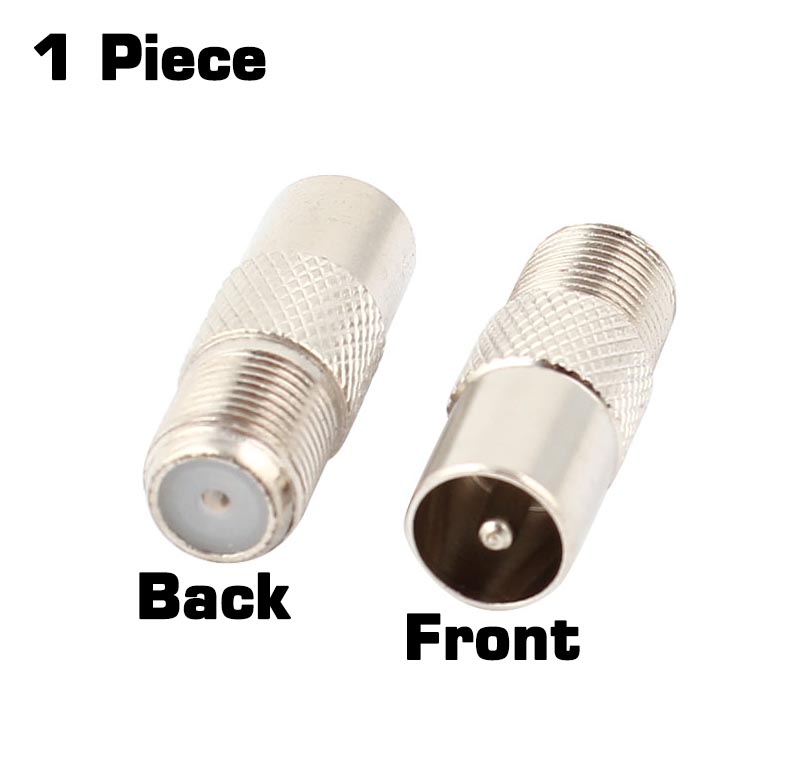 RF Coax F Female To PAL Male Connector TV Antenna Adapter