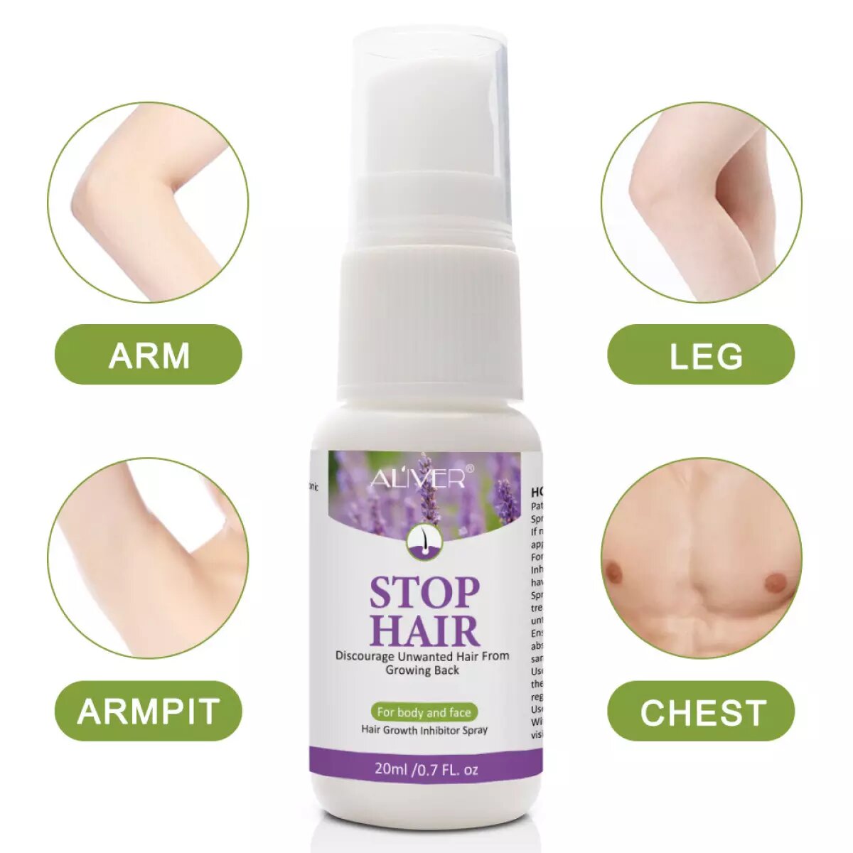 Powerful Permanent Painless Hair Inhibitor Stop Hair Growth