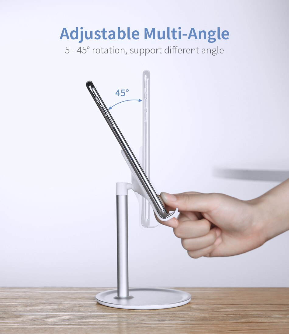 Cell Phone Tablet Stand Angle Adjustable Stand For Desk Aluminium iPad Android