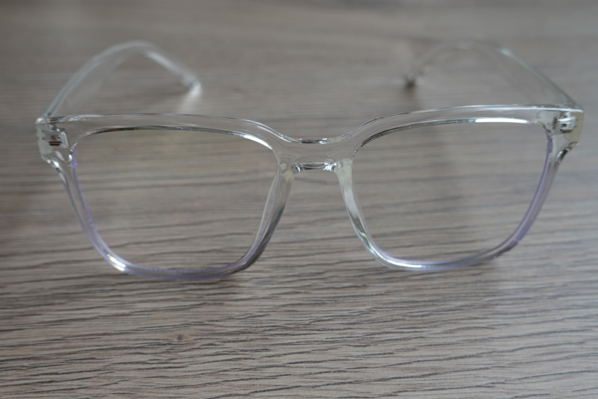 Blue Light Blocking Glasses Square Clear Frame for Computer Screen, Headache Fatigue Migraine Relief