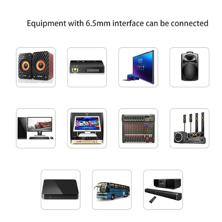 Plastic Dynamic Microphone MIC w/Extra Adapter Karaoke Systems & Computers 3.5mm & 6.3mm - Digital Sound Speaker, AMP, Mixer, DVD Wired Dynamic Vocal Microphone with 2m Cable