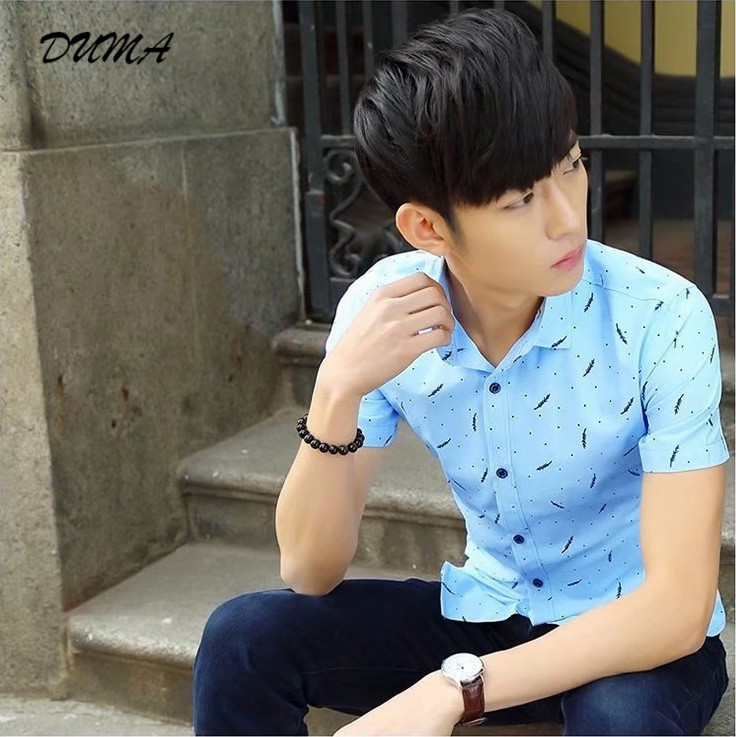 &quot;DUMA&quot; Summer new men&apos;s shirt trend  youth casual casual inch shirt tide