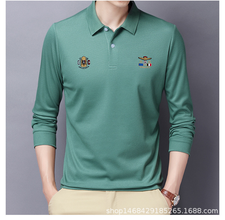&quot;DUMA&quot; Lapel polo shirt Men&apos;s Long sleeve Shirt Business t-shirt  top fashion appointment daily