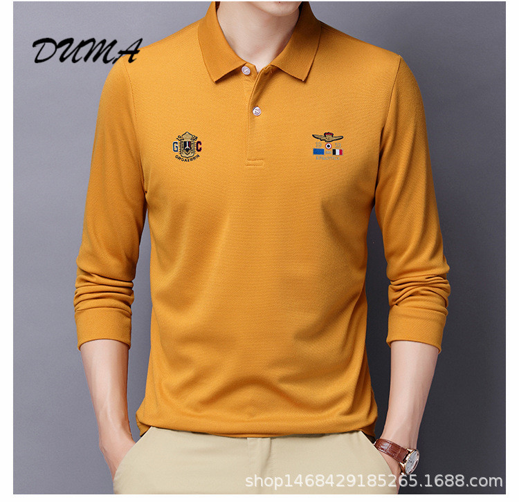 &quot;DUMA&quot; Lapel polo shirt Men&apos;s Long sleeve Shirt Business t-shirt  top fashion appointment daily