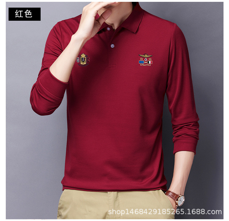 &quot;DUMA&quot; Lapel polo shirt Men&apos;s Long sleeve Shirt Business t-shirt  top fashion appointment daily