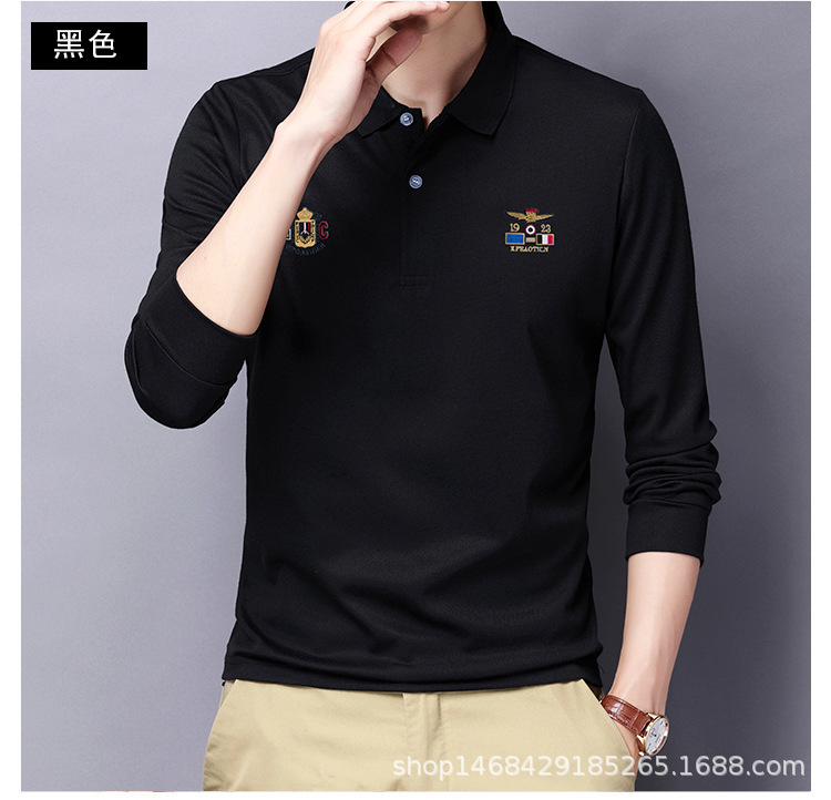 &quot;DUMA&quot; Lapel polo shirt Men&apos;s Long sleeve Shirt Business t-shirt  top fashion appointment daily
