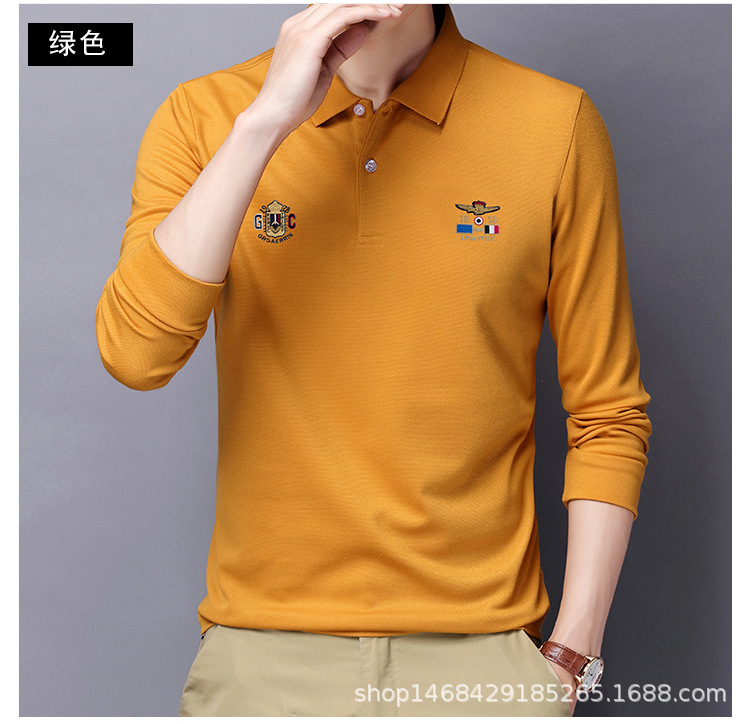 &quot;DUMA&quot; Lapel polo shirt Men&apos;s Long sleeve Shirt Business t-shirt  top fashion appointment daily